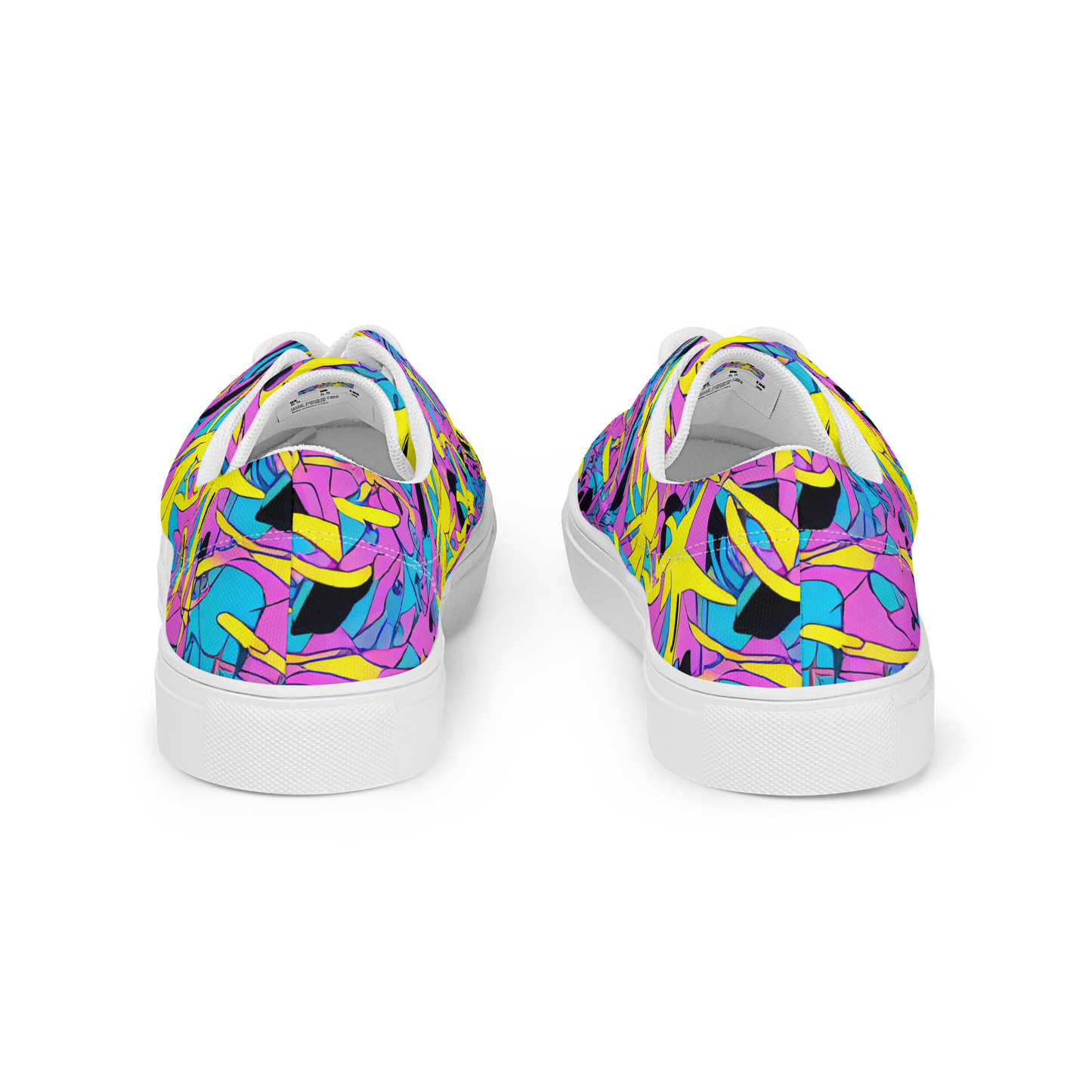 Women's Lace-Up Canvas Shoes - Neon Jive