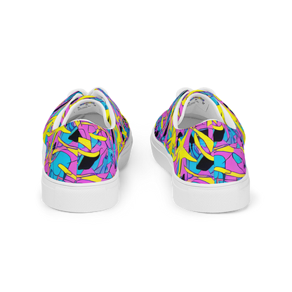 Women's Lace-Up Canvas Shoes - Neon Jive