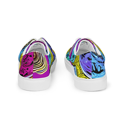 Women's Lace-Up Canvas Shoes - Orbiting Orbs