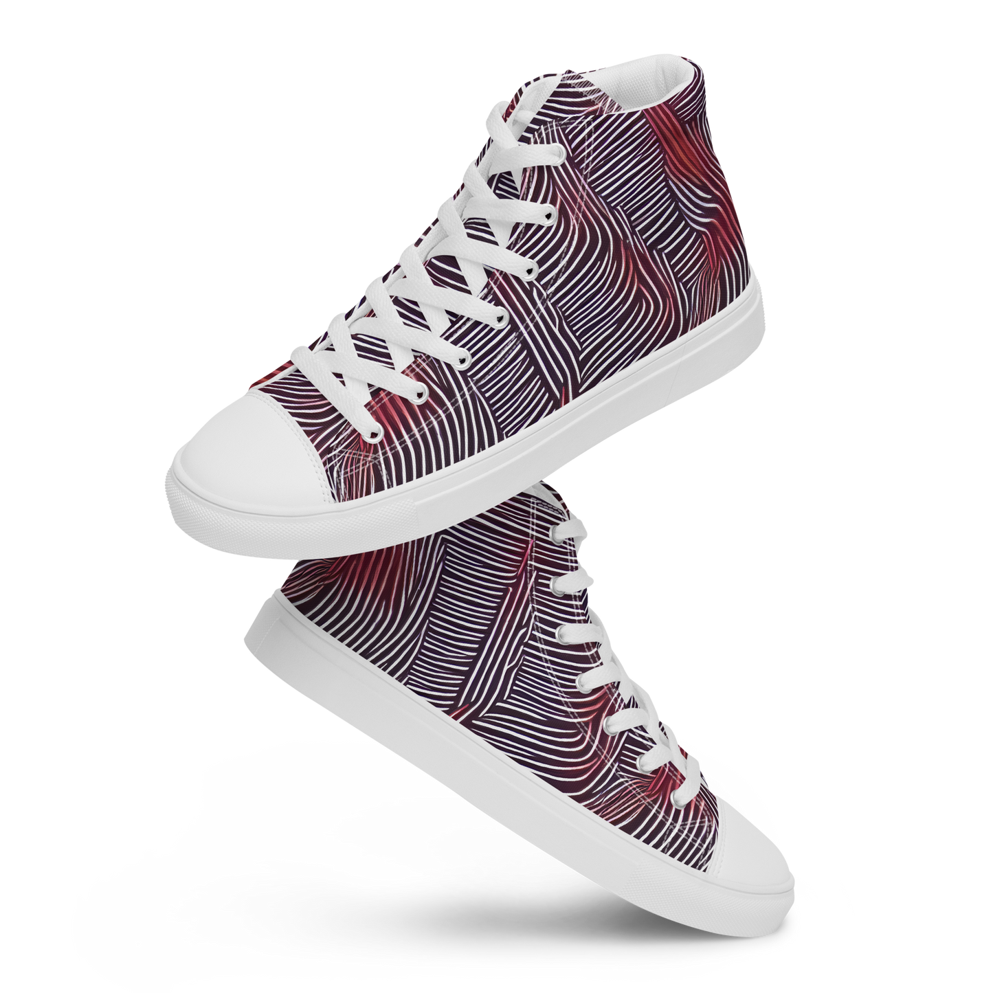 Women's High Top Canvas Shoes - Nebula Waves