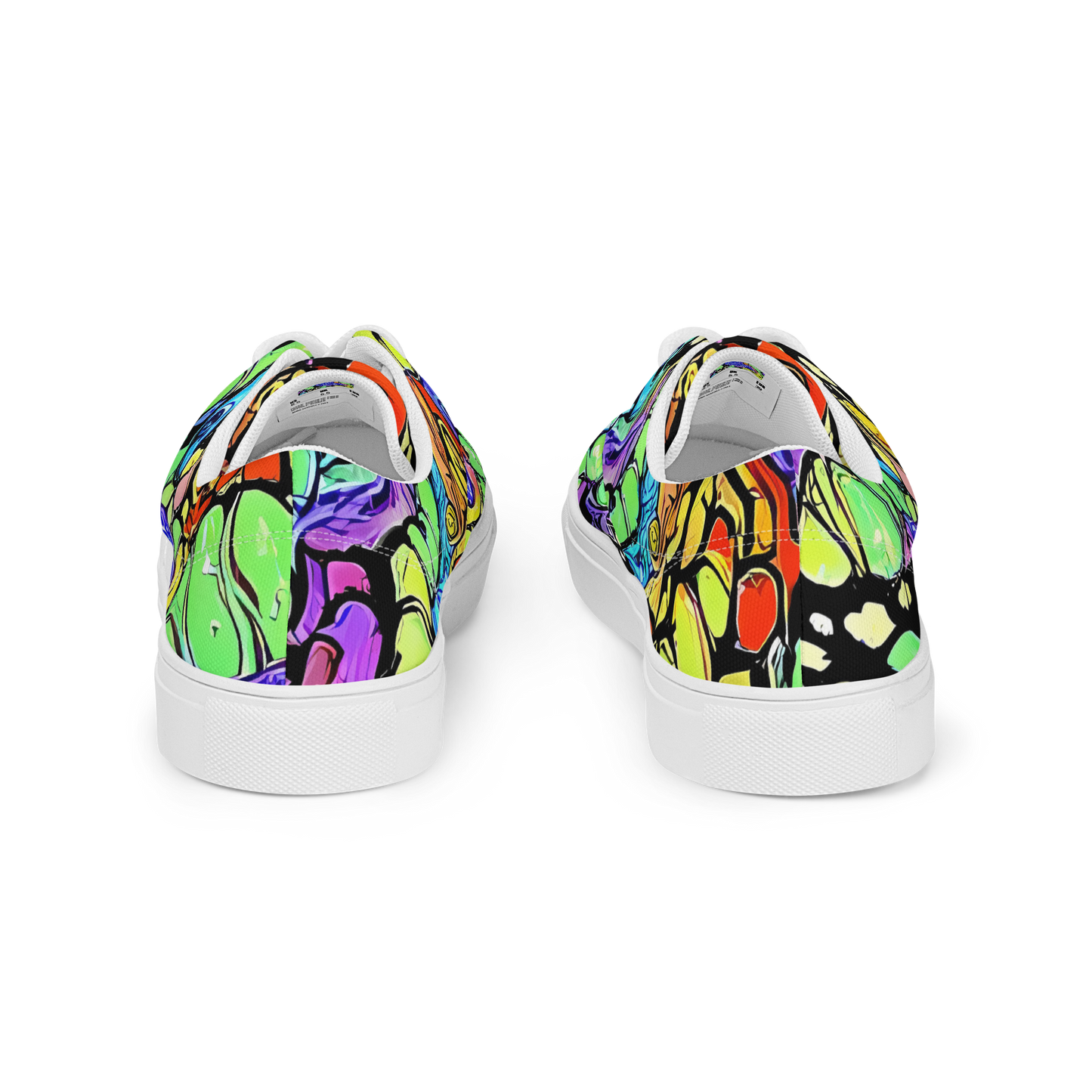 Men's Lace-Up Canvas Shoes - Frostwork Fantasy