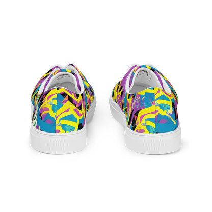 Women's Lace-Up Canvas Shoes - Galactic Sprawl
