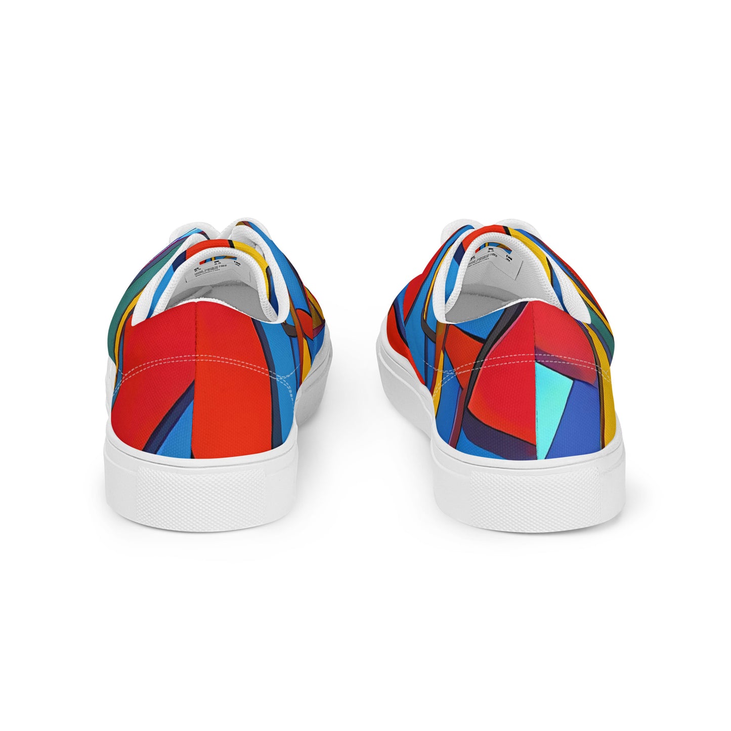 Women's Lace-Up Canvas Shoes - Mondrian Maze
