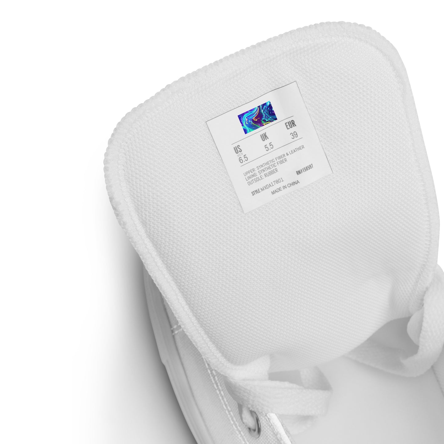 Women's High Top Canvas Shoes - Liquid Light Show