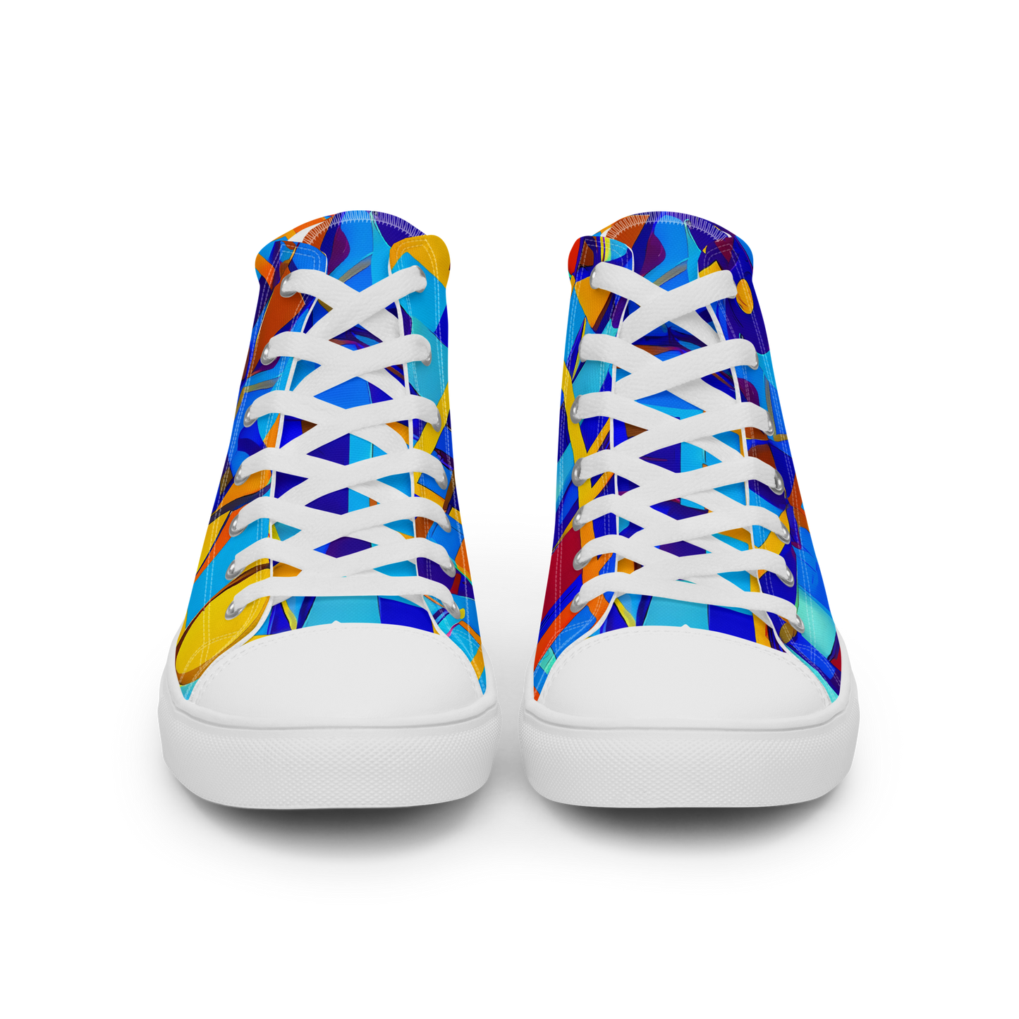 Women's High Top Canvas Shoes - Radiant Labyrinth