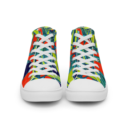 Women's High Top Canvas Shoes - Harmonic Mirage