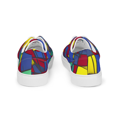 Men's Lace-Up Canvas Shoes - Vibrant Vexation