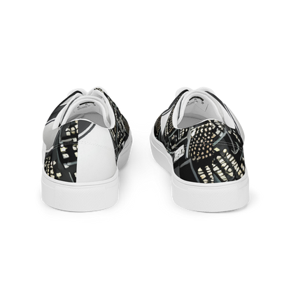 Women's Lace-Up Canvas Shoes - Electro Essence