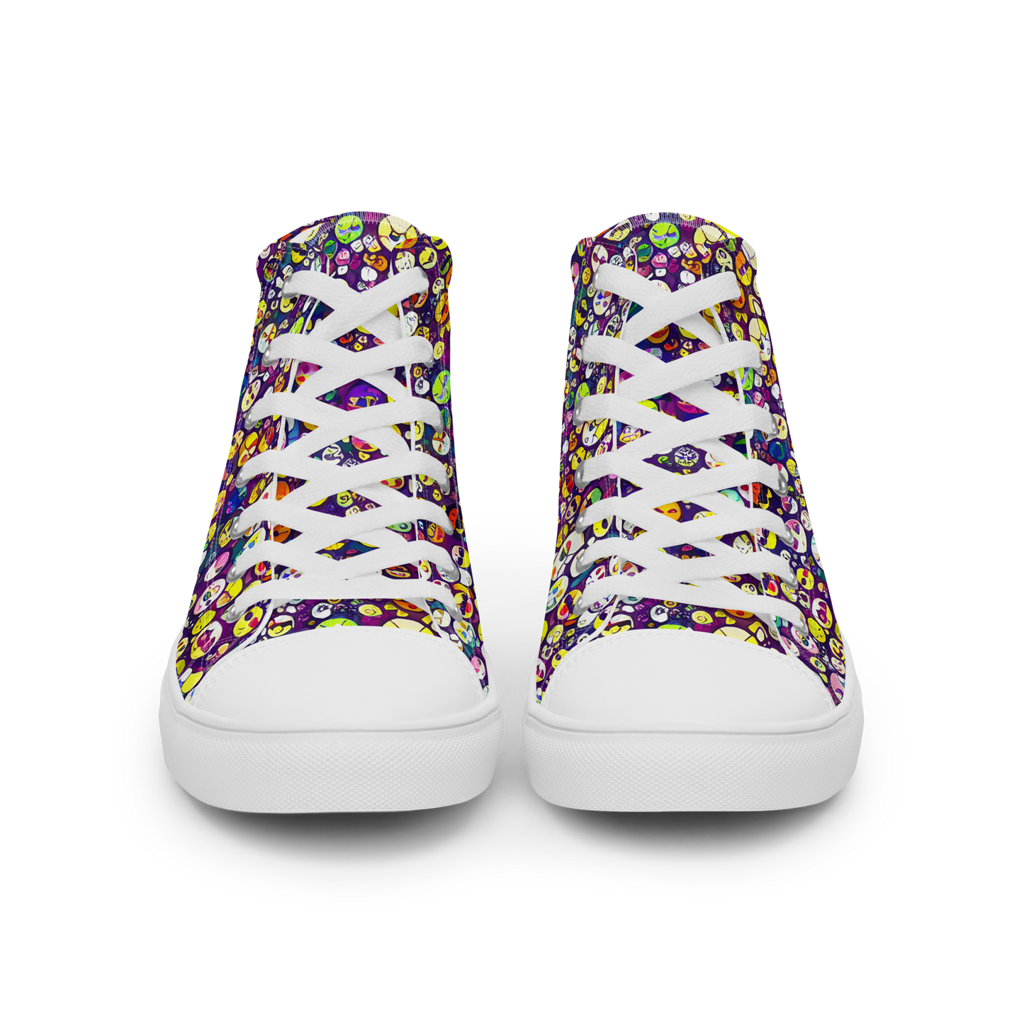 Men's High Top Canvas Shoes - Mosaic Moods