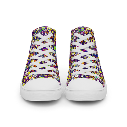 Men's High Top Canvas Shoes - Mosaic Moods