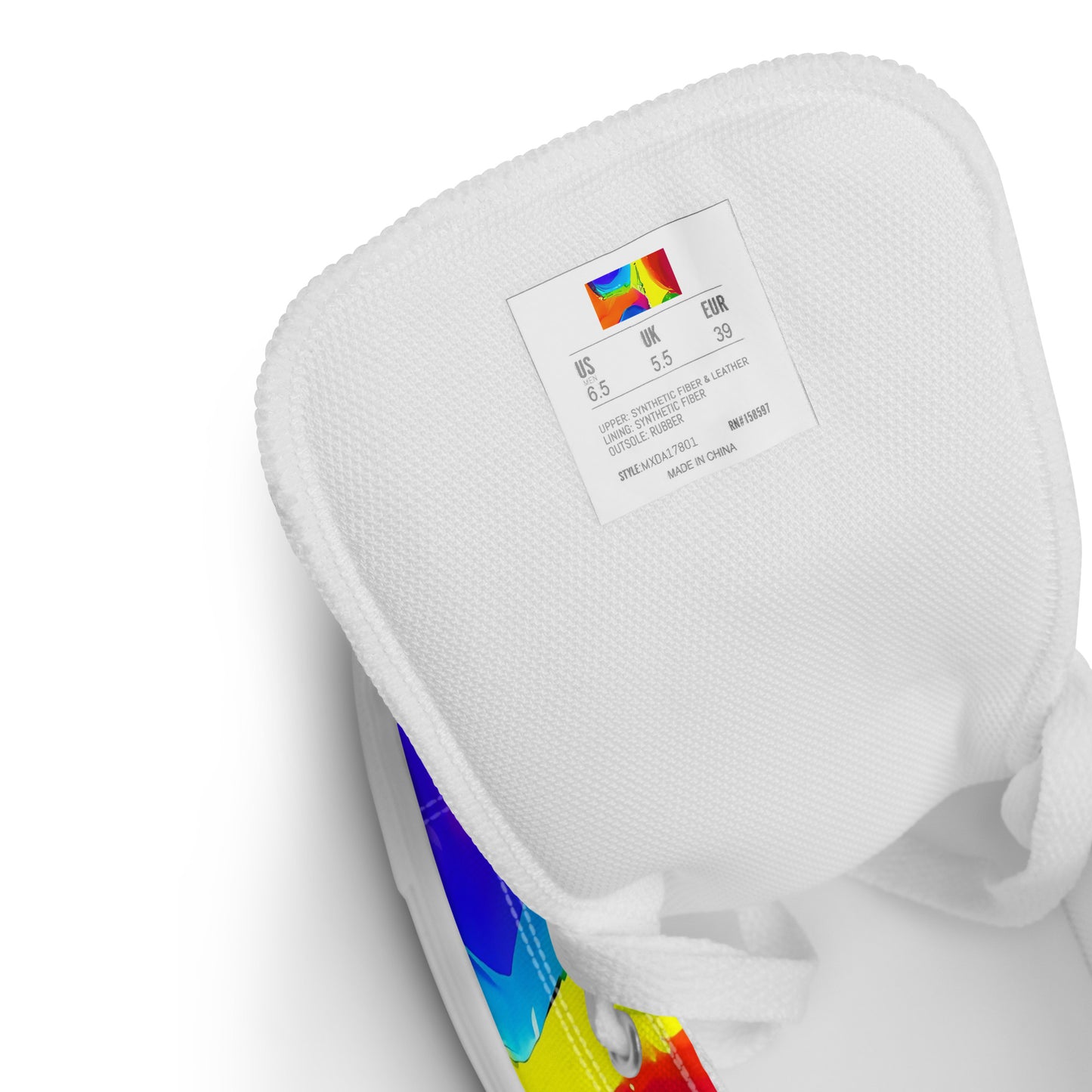 Women's High Top Canvas Shoes - Psychedelic Splash