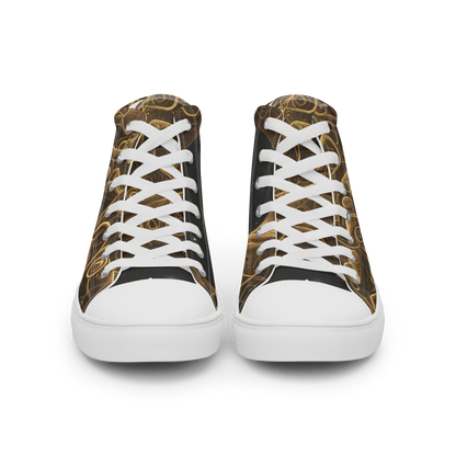 Women's High Top Canvas Shoes - Gilded Reverie
