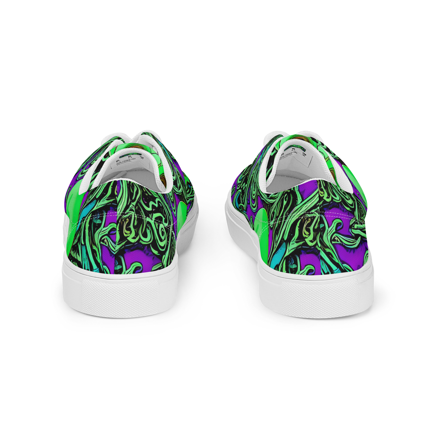 Women's Lace-Up Canvas Shoes - Ghostly Labyrinth