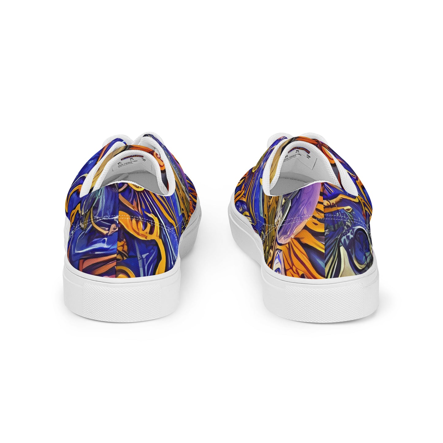 Women's Lace-Up Canvas Shoes - Mantegna Swirl