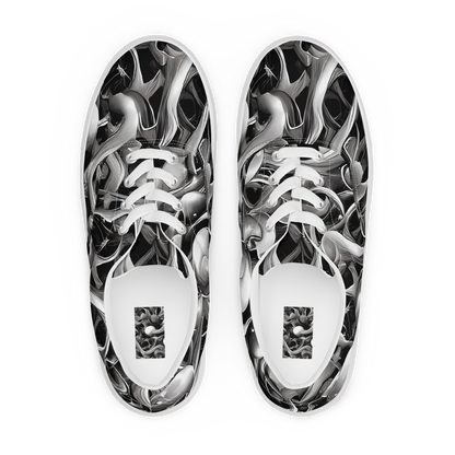 Women's Lace-Up Canvas Shoes - Fluid Monochrome