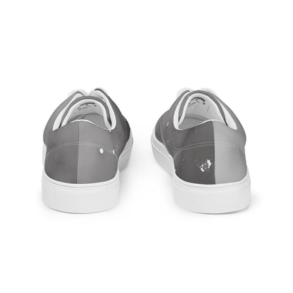Women's Lace-Up Canvas Shoes - Monochrome Dreams