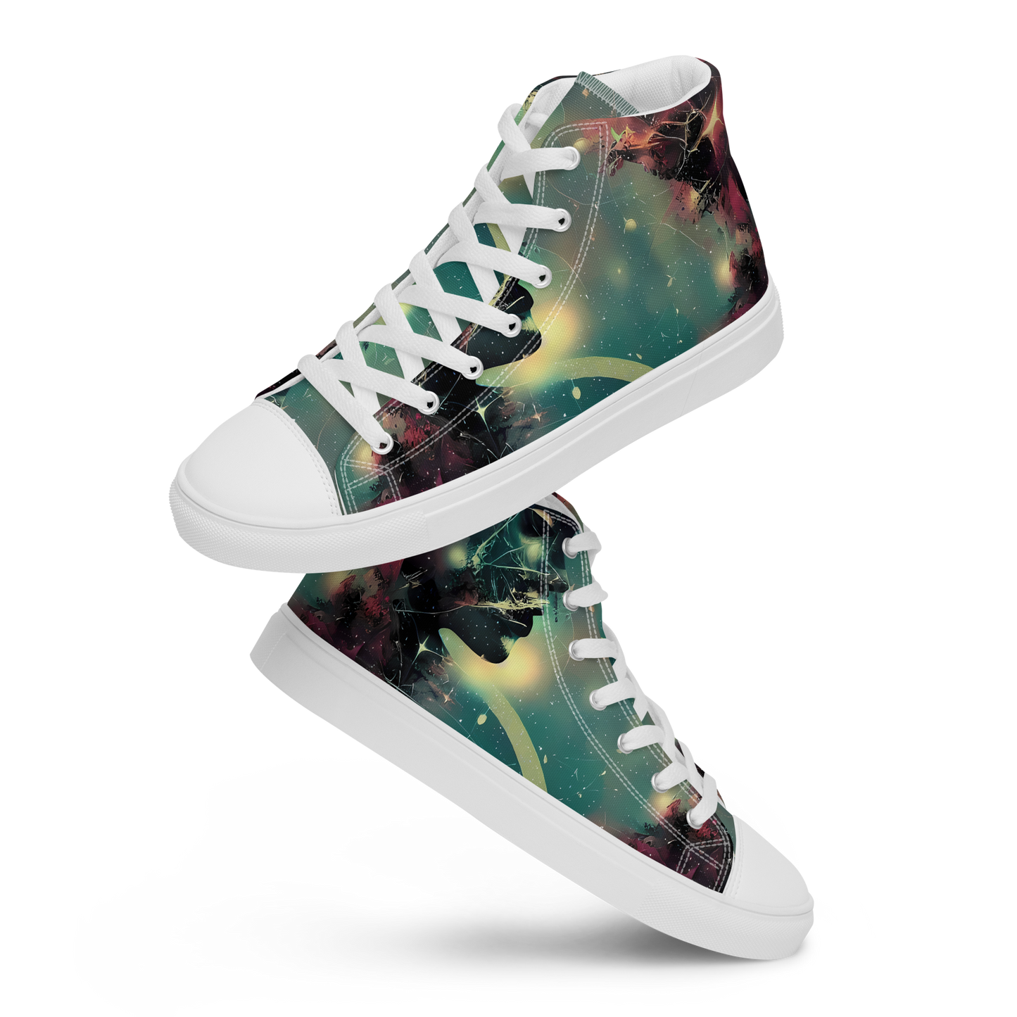 Women's High Top Canvas Shoes - Galactic Serpent