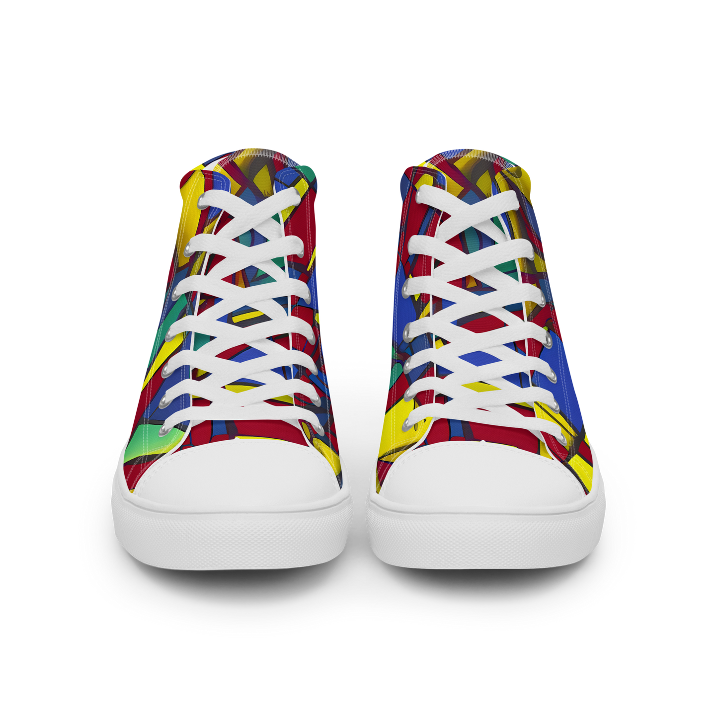 Women's High Top Canvas Shoes - Vibrant Vexation