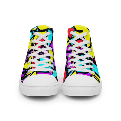 Women's High Top Canvas Shoes - Radiant Chaos