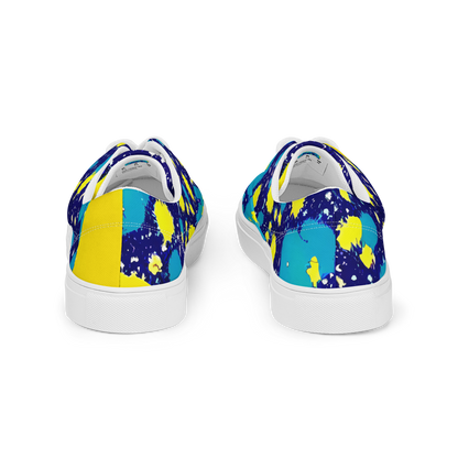 Women's Lace-Up Canvas Shoes - Starburst Splash