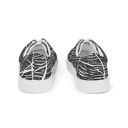 Women's Lace-Up Canvas Shoes - Silver Echo