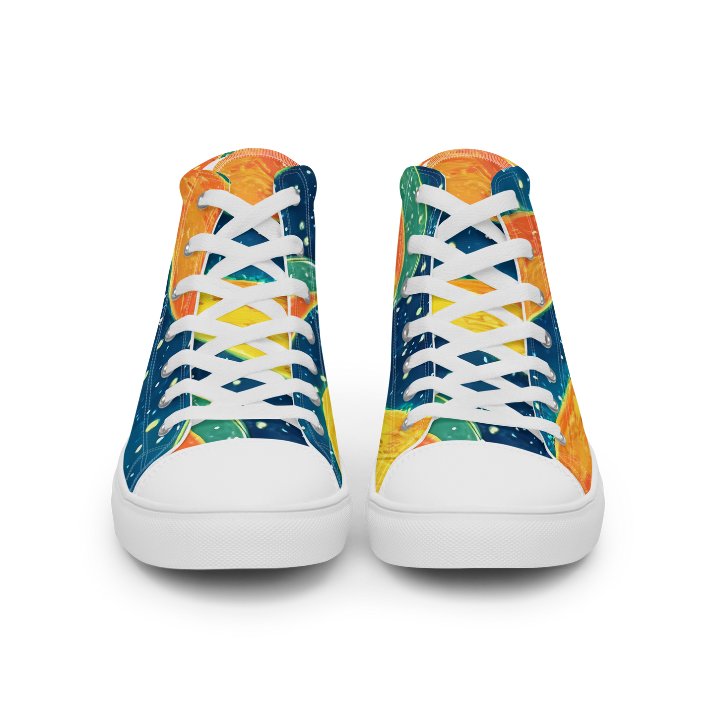 Men's High Top Canvas Shoes - Celestial Harmony