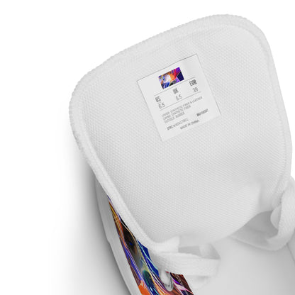 Women's High Top Canvas Shoes - Neon Orbits