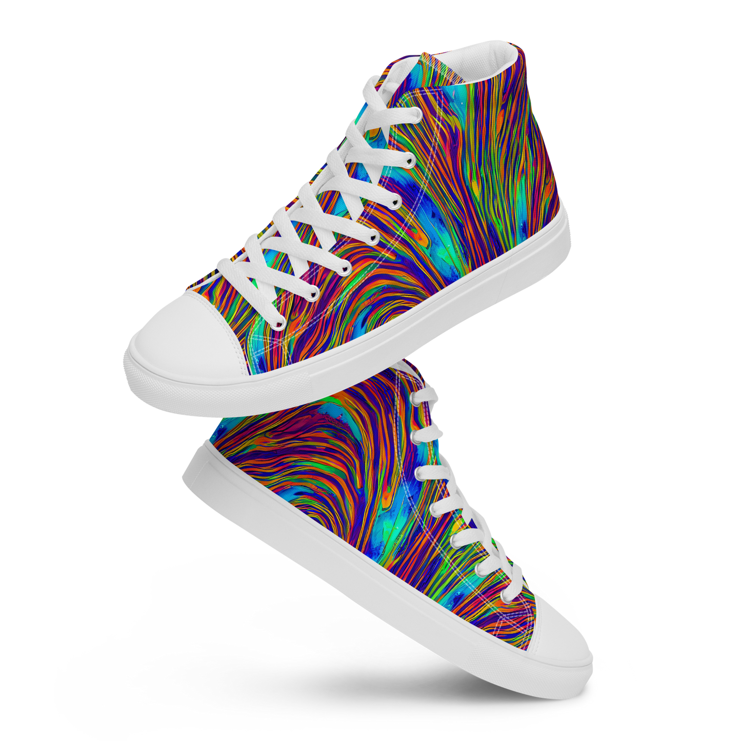 Women's High Top Canvas Shoes - Lux Waves