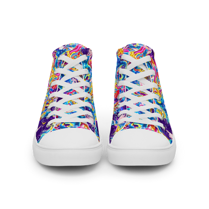 Women's High Top Canvas Shoes - Aquatic Whim