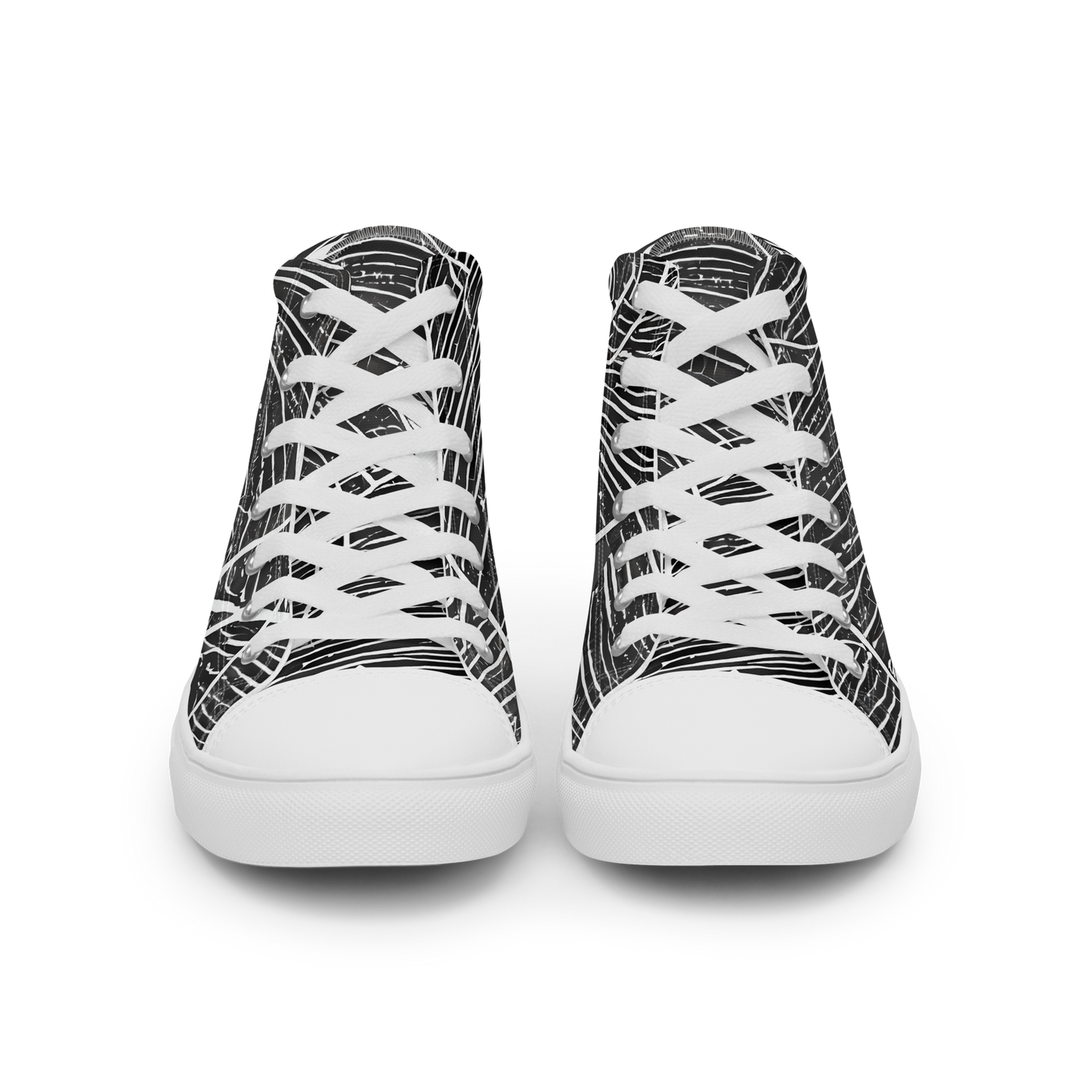 Women's High Top Canvas Shoes - Silver Echo