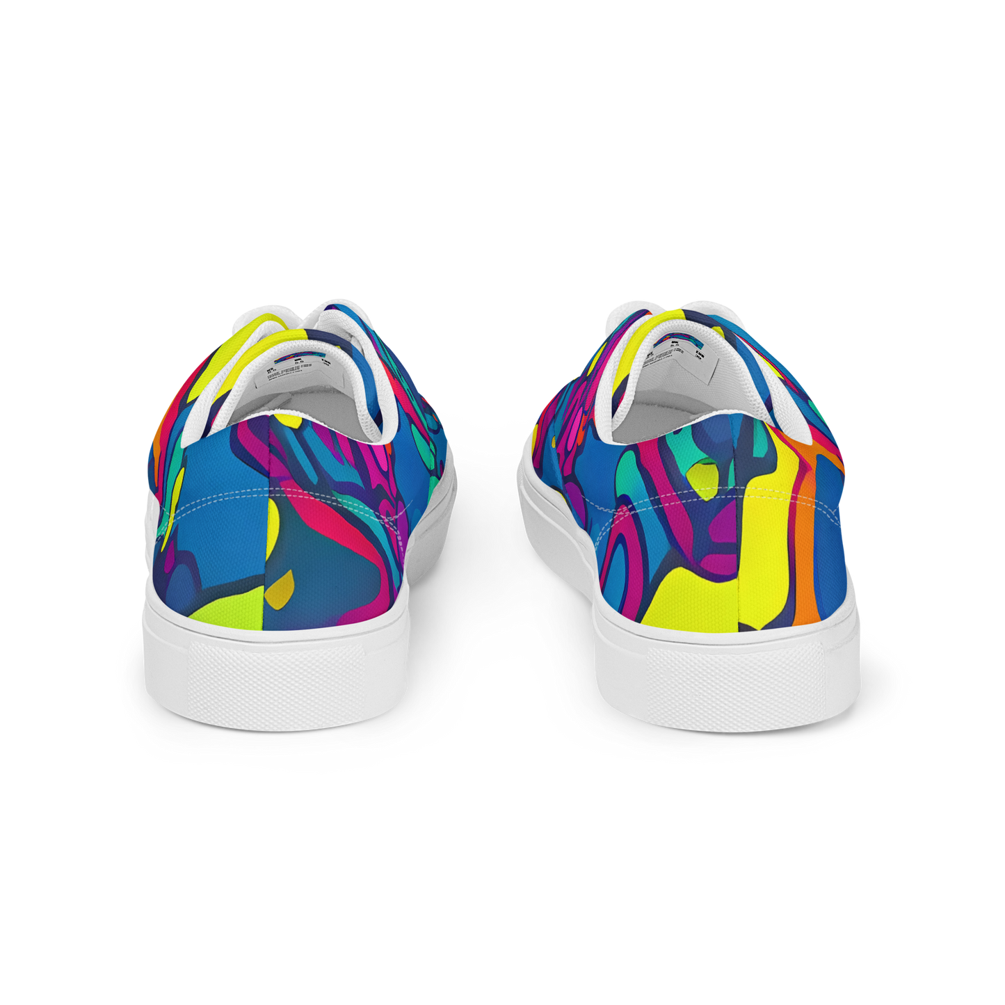 Women's Lace-Up Canvas Shoes - Colorful Chaos