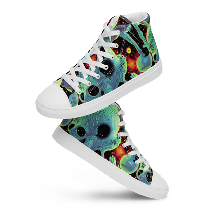 Men's High Top Canvas Shoes - Galactic Grotesque