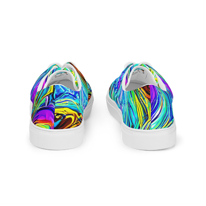 Women's Lace-Up Canvas Shoes - Mystic Iridescence