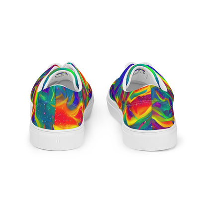 Women's Lace-Up Canvas Shoes - Nebula Symphony