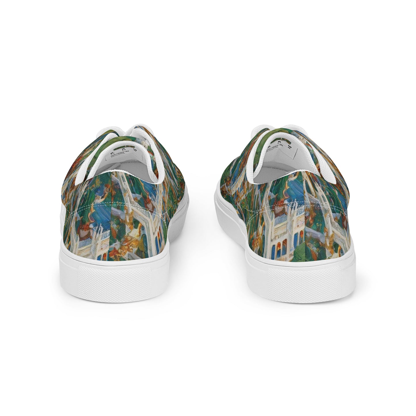 Women's Lace-Up Canvas Shoes - Emerald Dynasty