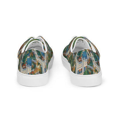 Women's Lace-Up Canvas Shoes - Emerald Dynasty