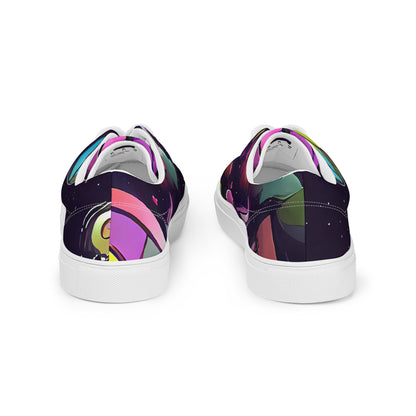 Women's Lace-Up Canvas Shoes - Galactic Playground