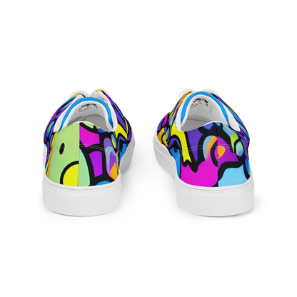 Women's Lace-Up Canvas Shoes - Radiant Lagoon