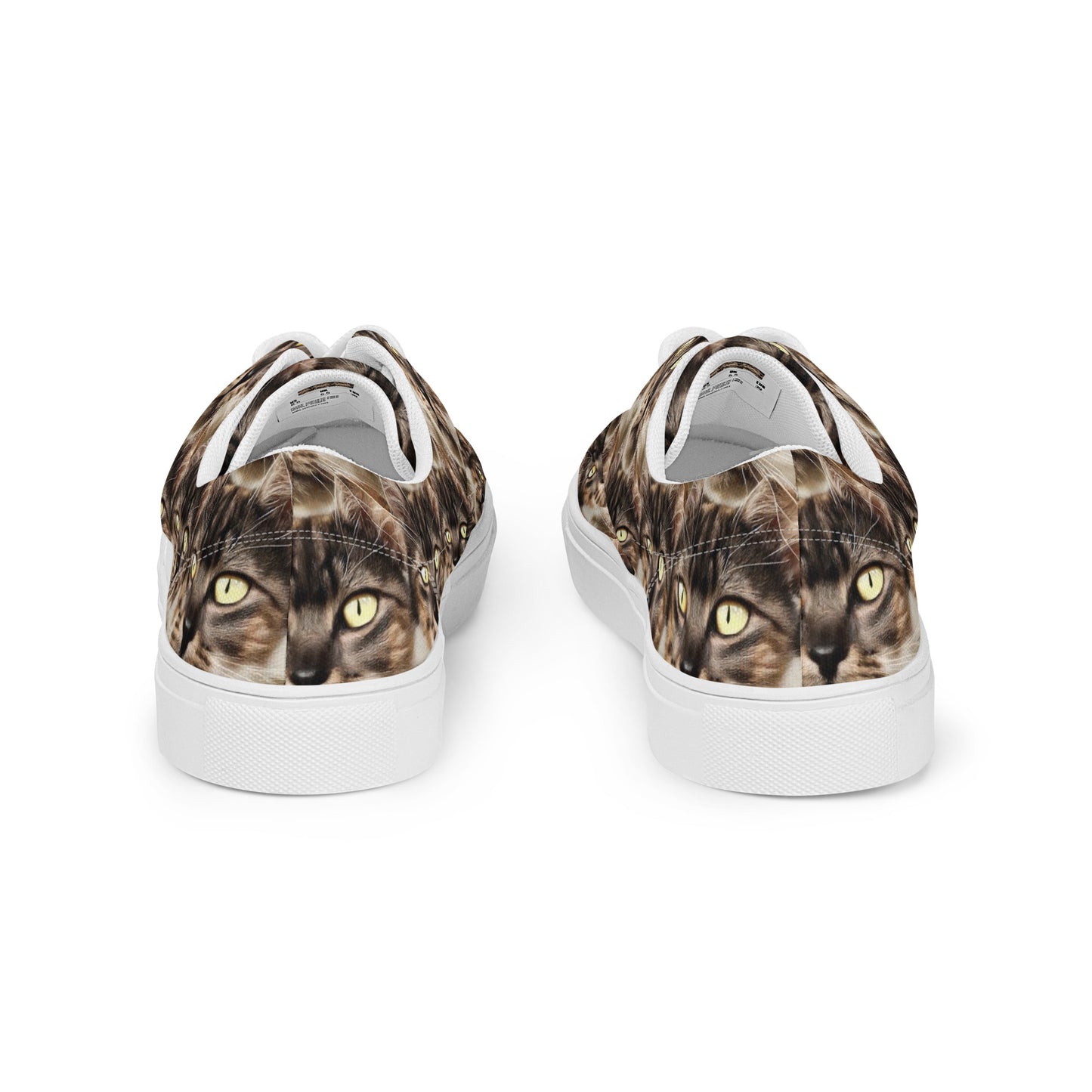 Men's Lace-Up Canvas Shoes - Feline Reverie