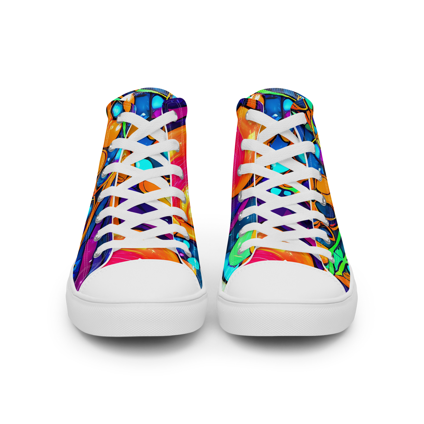 Women's High Top Canvas Shoes - Iridescent Nebula