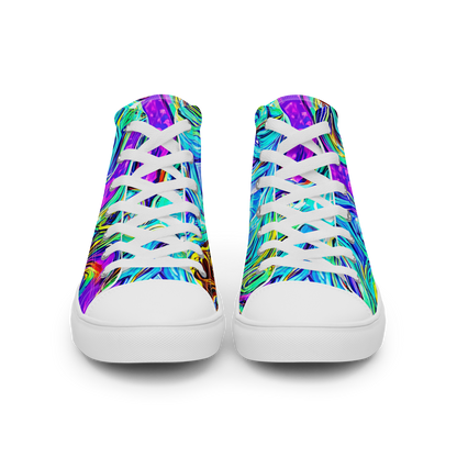 Men's High Top Canvas Shoes - Mystic Iridescence