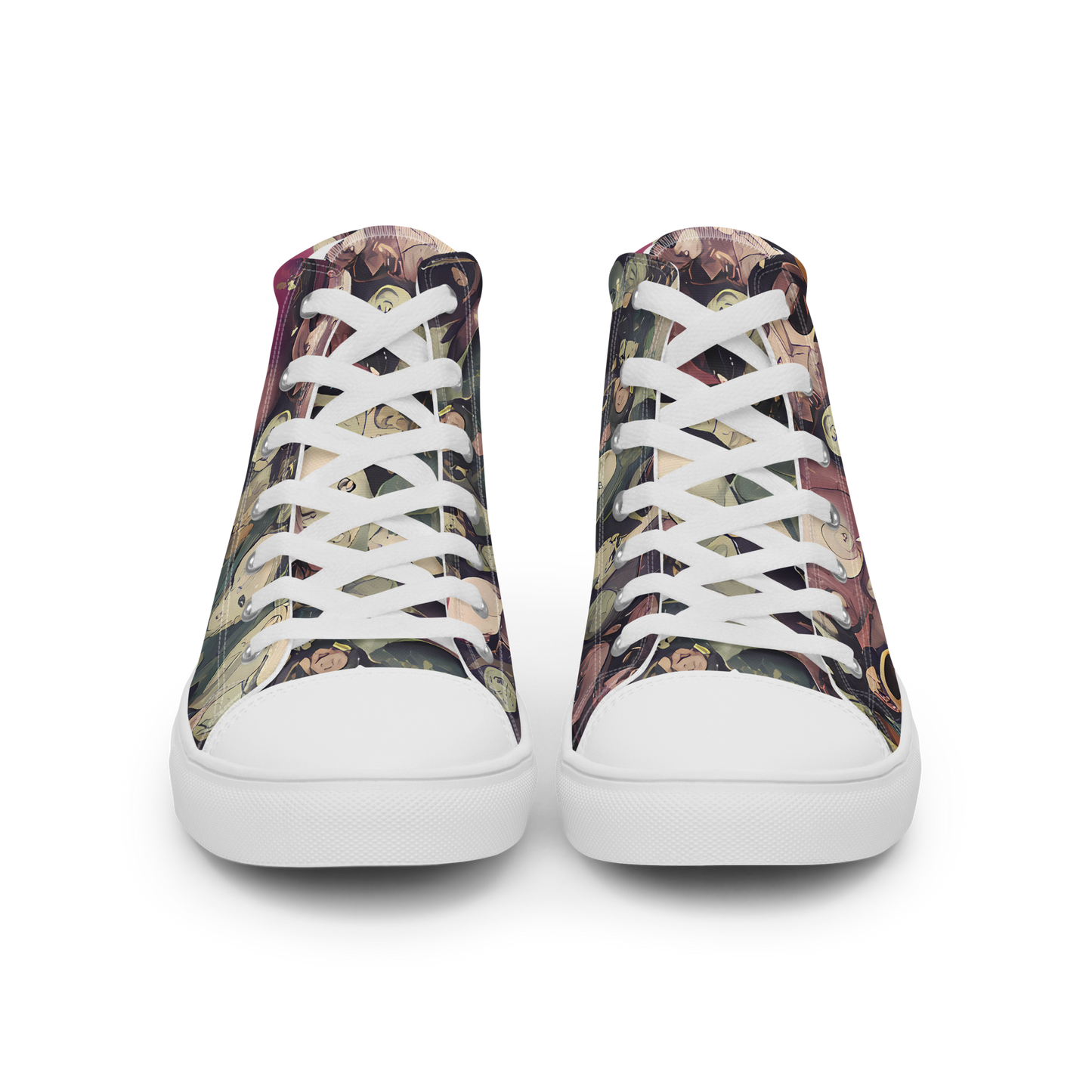 Men's High Top Canvas Shoes - Visions of the Unseen