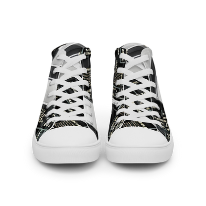 Men's High Top Canvas Shoes - Electro Essence