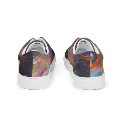 Women's Lace-Up Canvas Shoes - Chromatic Flux