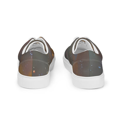 Women's Lace-Up Canvas Shoes - Gilded Galaxies
