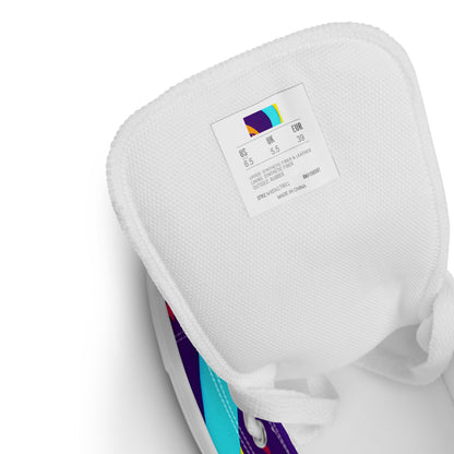 Women's High Top Canvas Shoes - Gerace Geometry