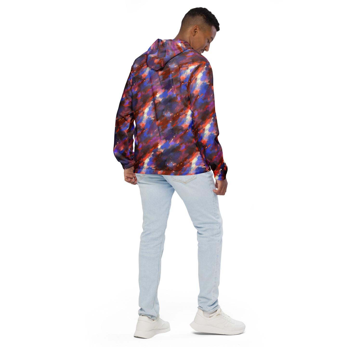 Men's Windbreaker - Celestial Brushstroke