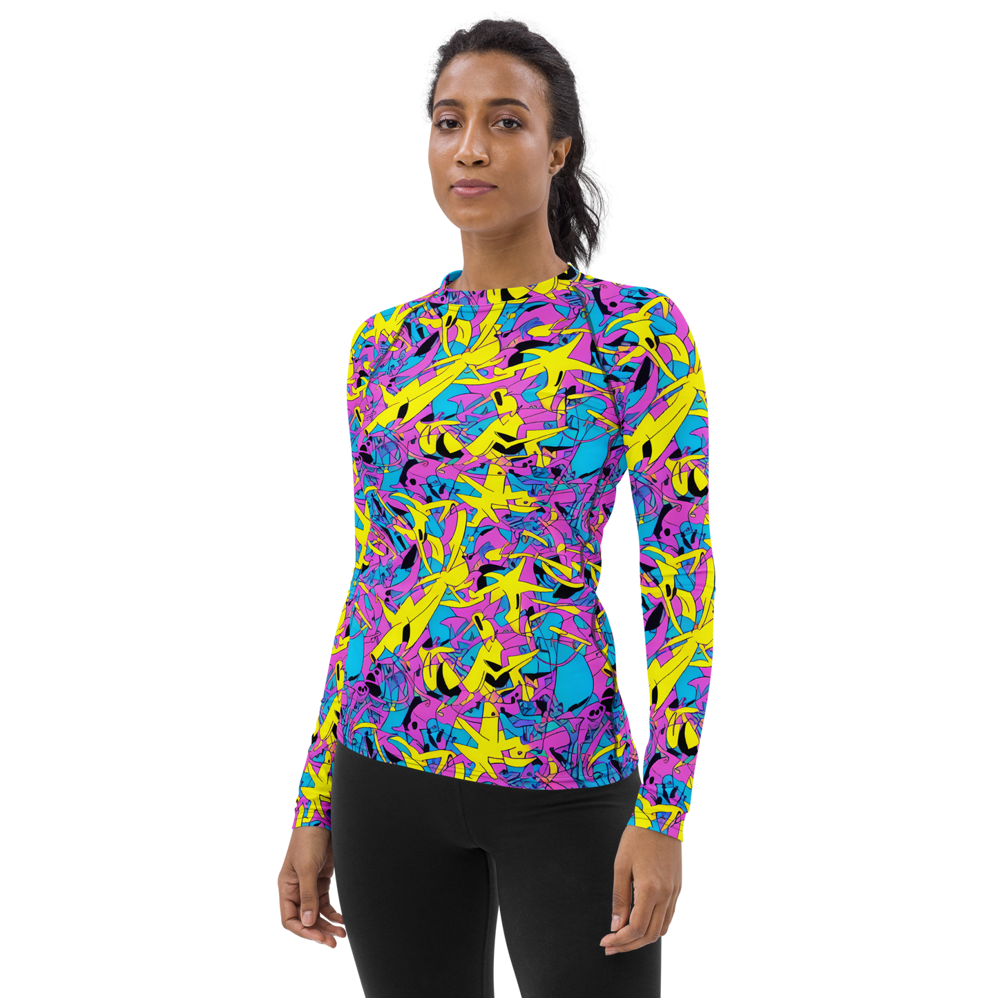 Women's Rash Guard - Neon Jive