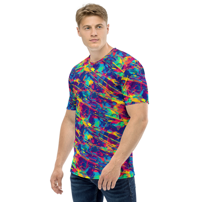 Men's Crew Neck T-Shirt - Spectrum Streaks