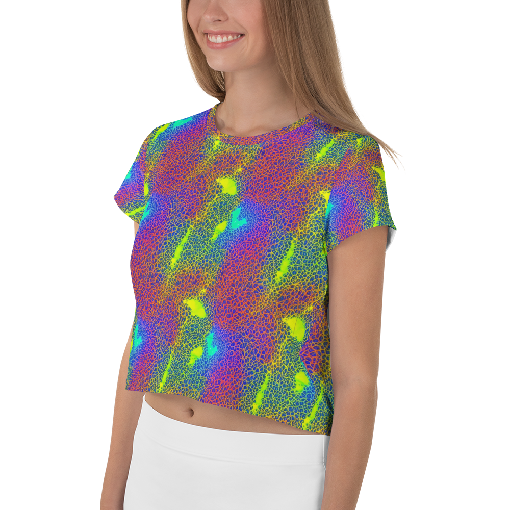 Women's Crop Tee - Prismatic Web